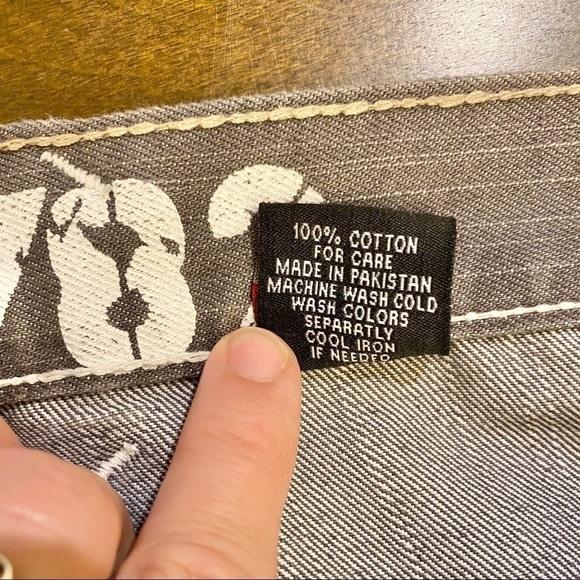 KB8782 Jeans 50x29 Gray Back Flap Embroidered Pockets (Tag Size 52) Straight - Picture 10 of 10